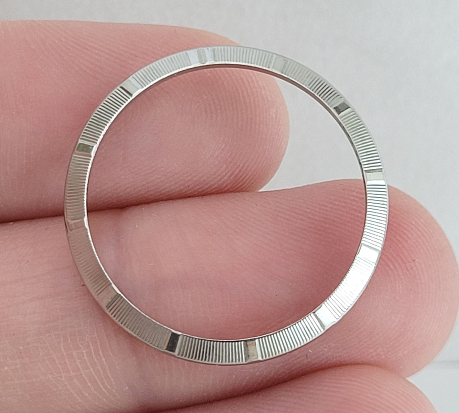 Original Ladies ROLEX Stainless Steel Engine Turned BEZEL for Ref 6617 6618 6619