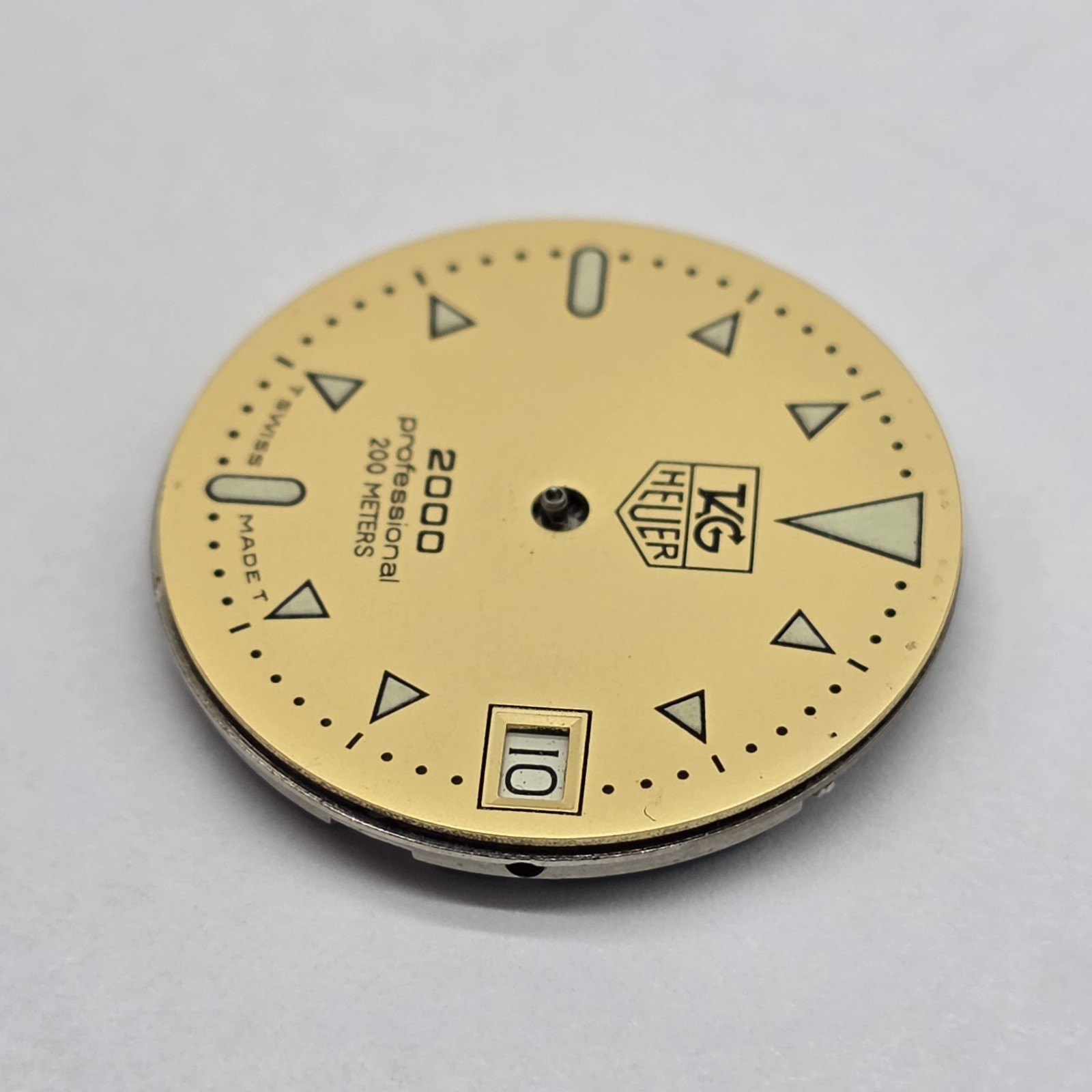 Tag Heuer 2000 Professional 200 Meters Gold Dial 555 145 Movement Parts Repair