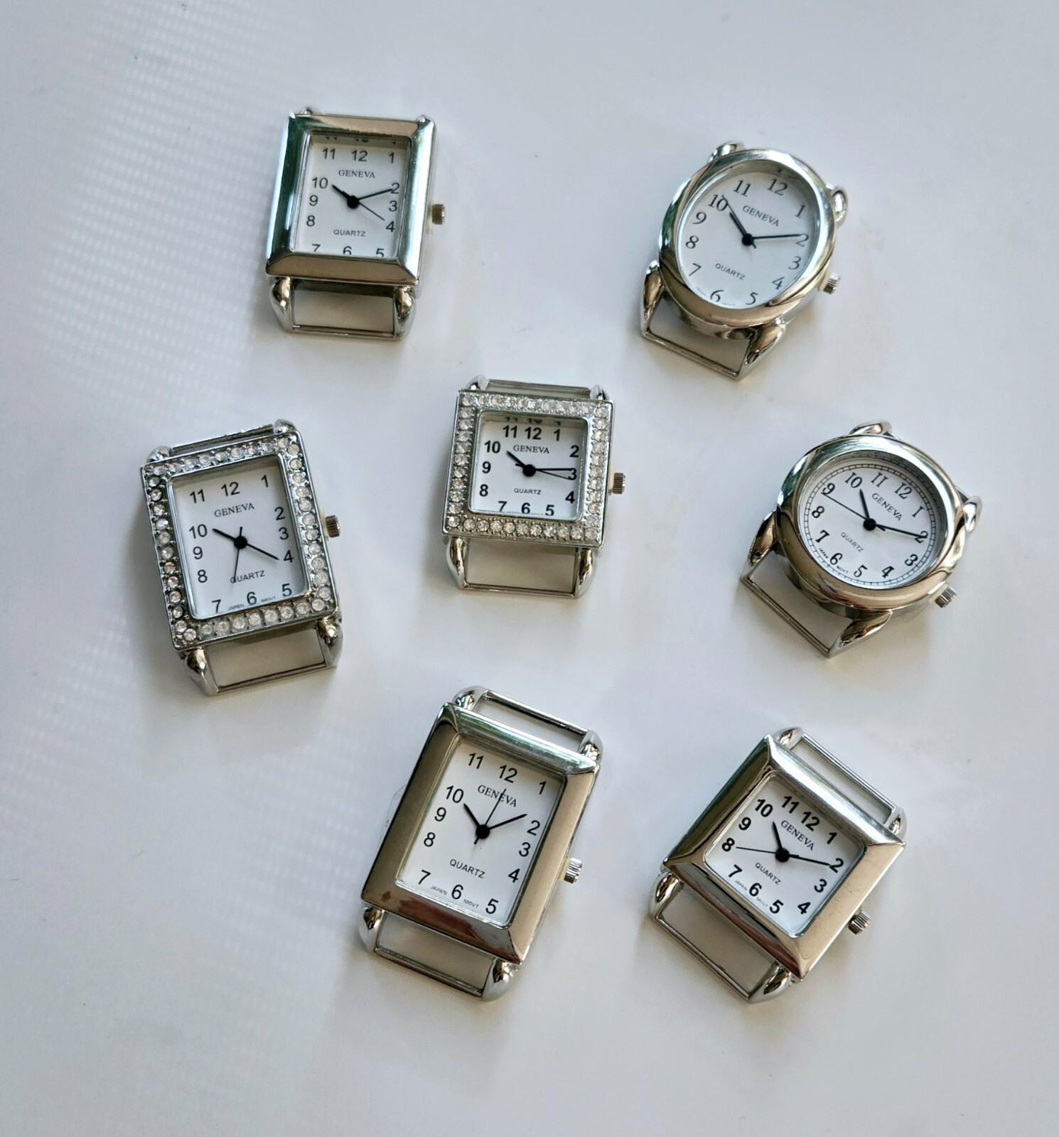 Watch Faces for Beading Ribbon Oval Rectangle Big Surface Battery 10 pcs