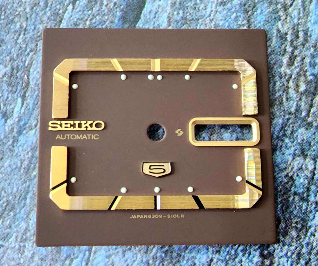 Nos Dial for Seiko 5 Automatic 6309-5030 NOS Vintage Watch Brown color.
