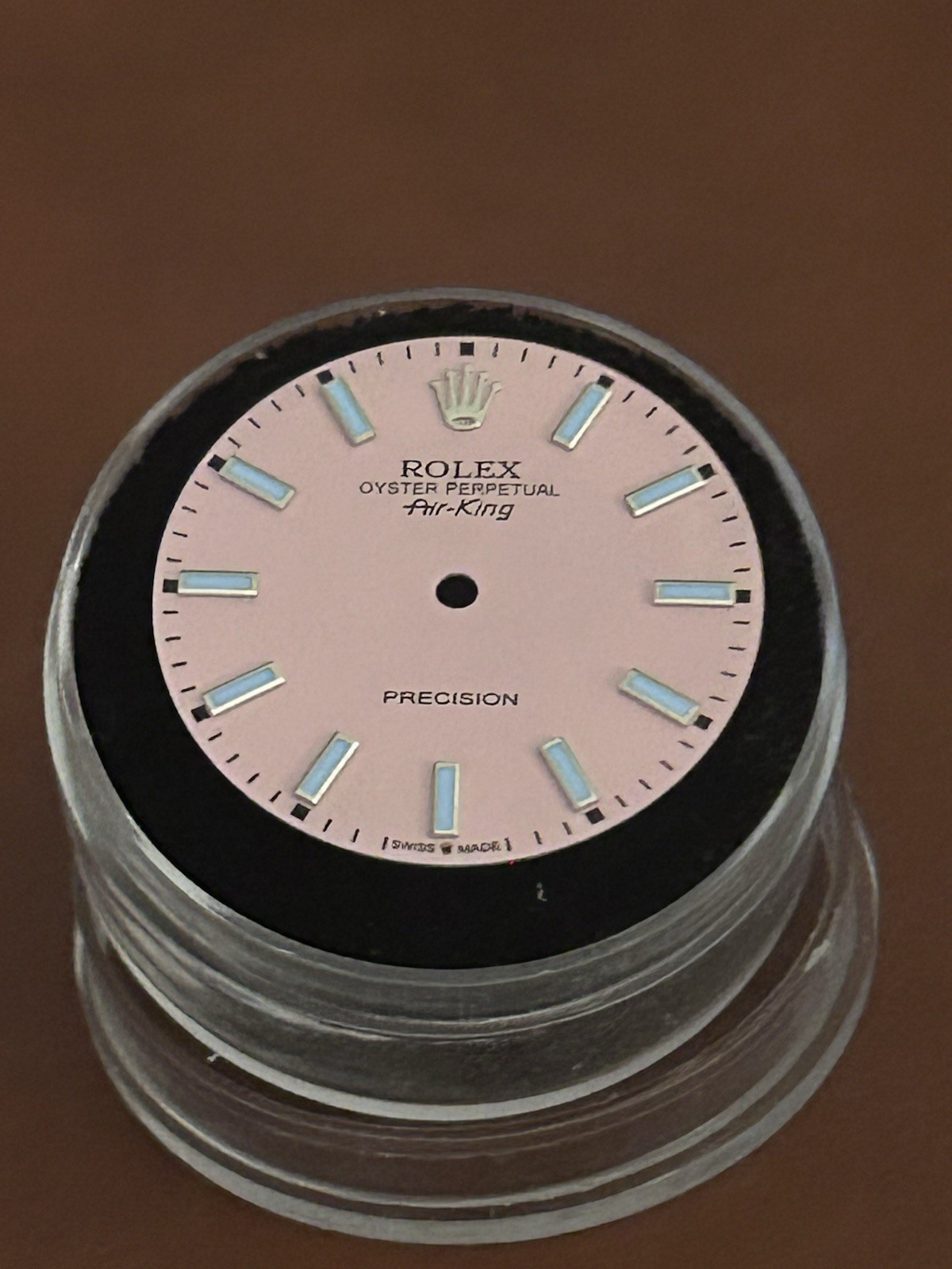 Rolex Air-King 34mm Watch Custom Pink Index Dial For 14000-14200-114200