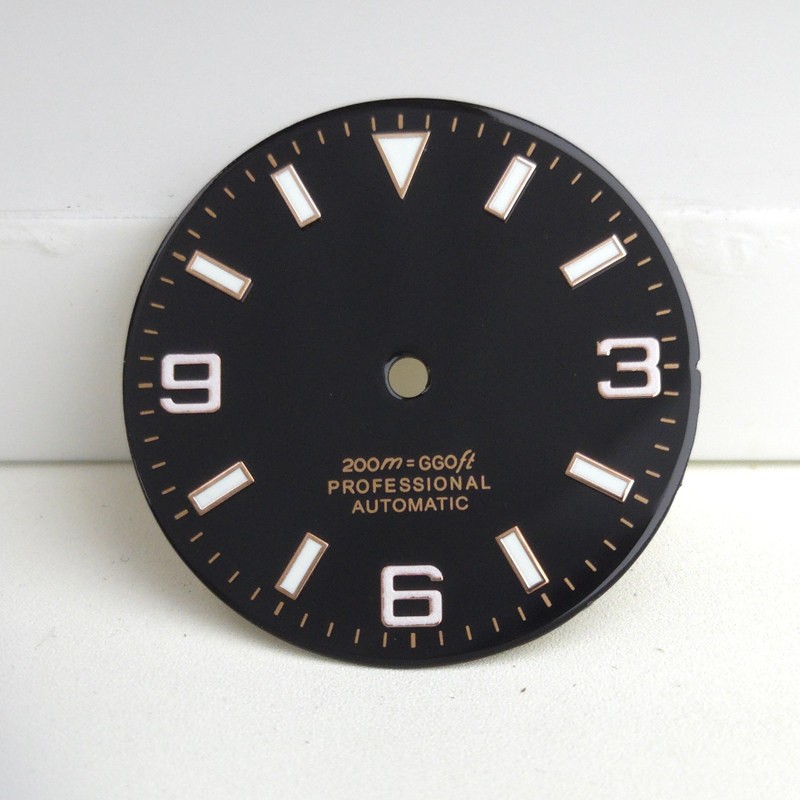 29mm No Logo Watch Dial Ice Blue Lume for NH35/2836/8215 Movement Accessories