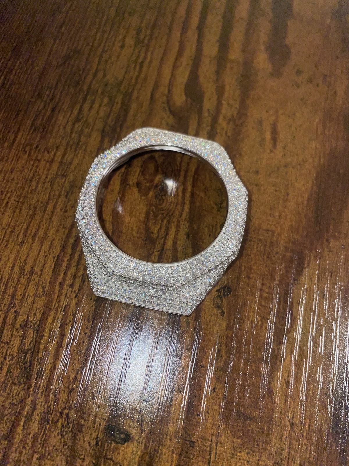 S925 Sterling Silver Iced Out Bezel/Insert Cover for G Shock GA2100