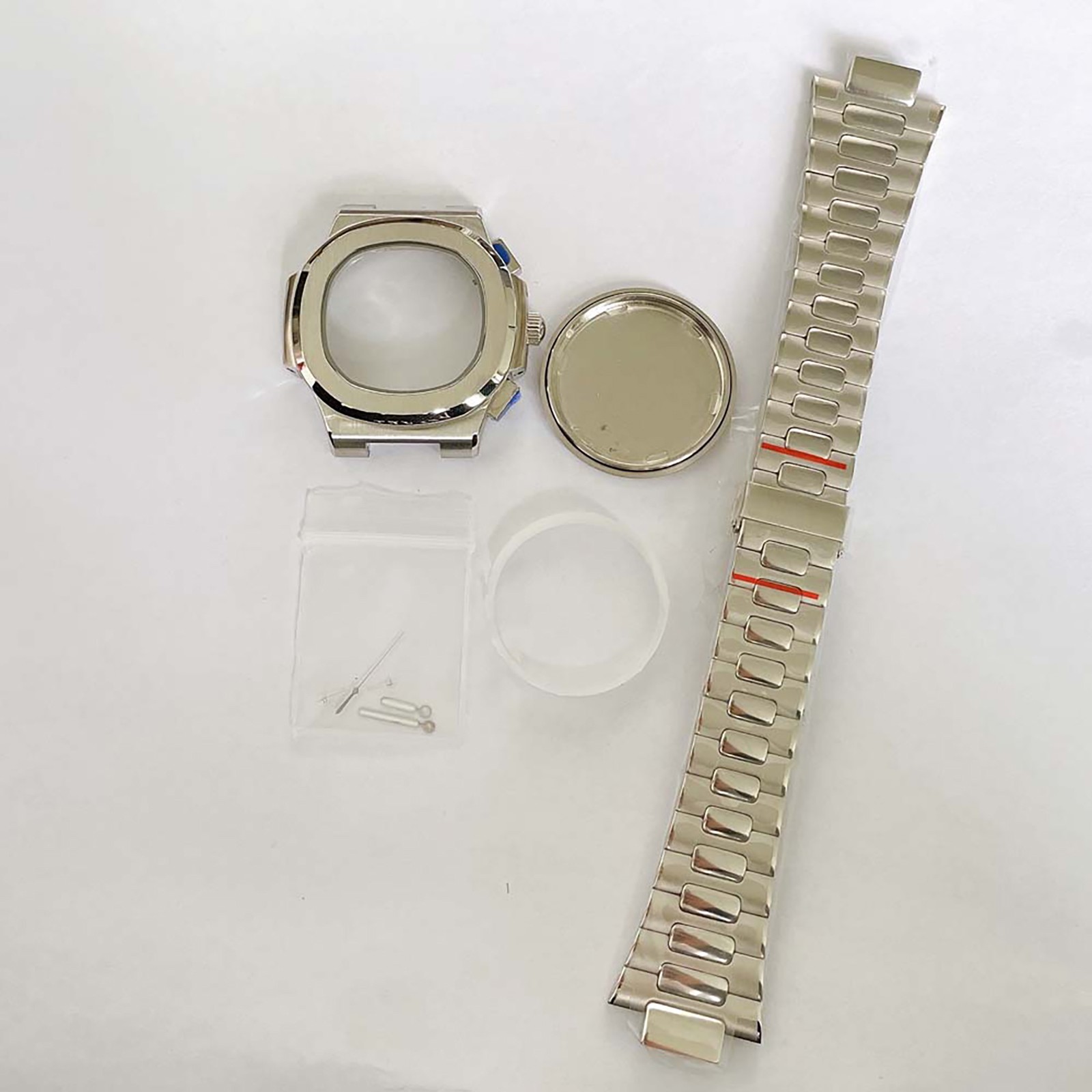 41MM Steel Watch Case Watch Strap Set with Dial Watch Hands For VK61 Movement