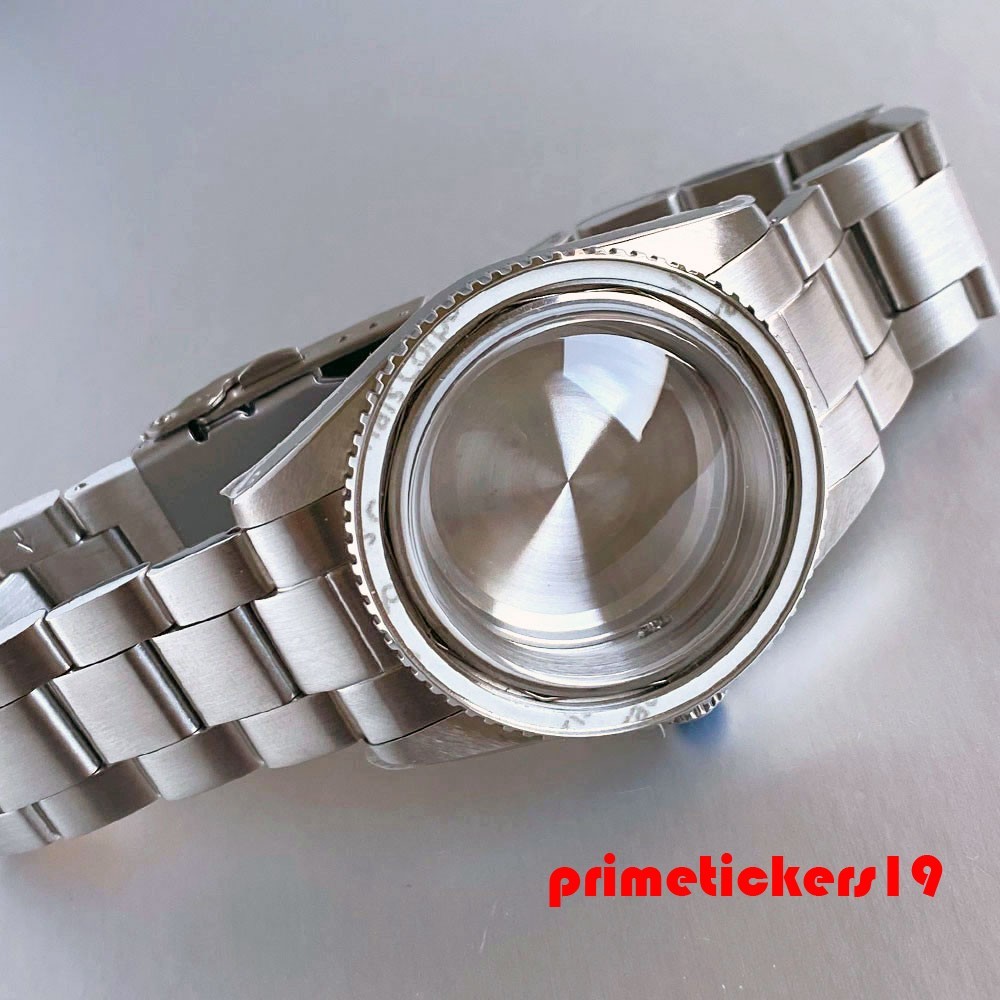 38mm Steel Watch Case+Bracelet Domed Sapphire 20ATM Fit NH34 NH35 ETA2824 PT5000