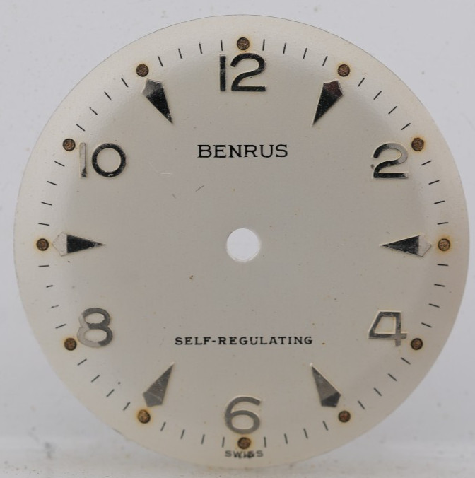 BENRUS SELF-REGULATING MID-CENTURY SWISS NOS WRIST WATCH DIAL 28.26mm (OA)