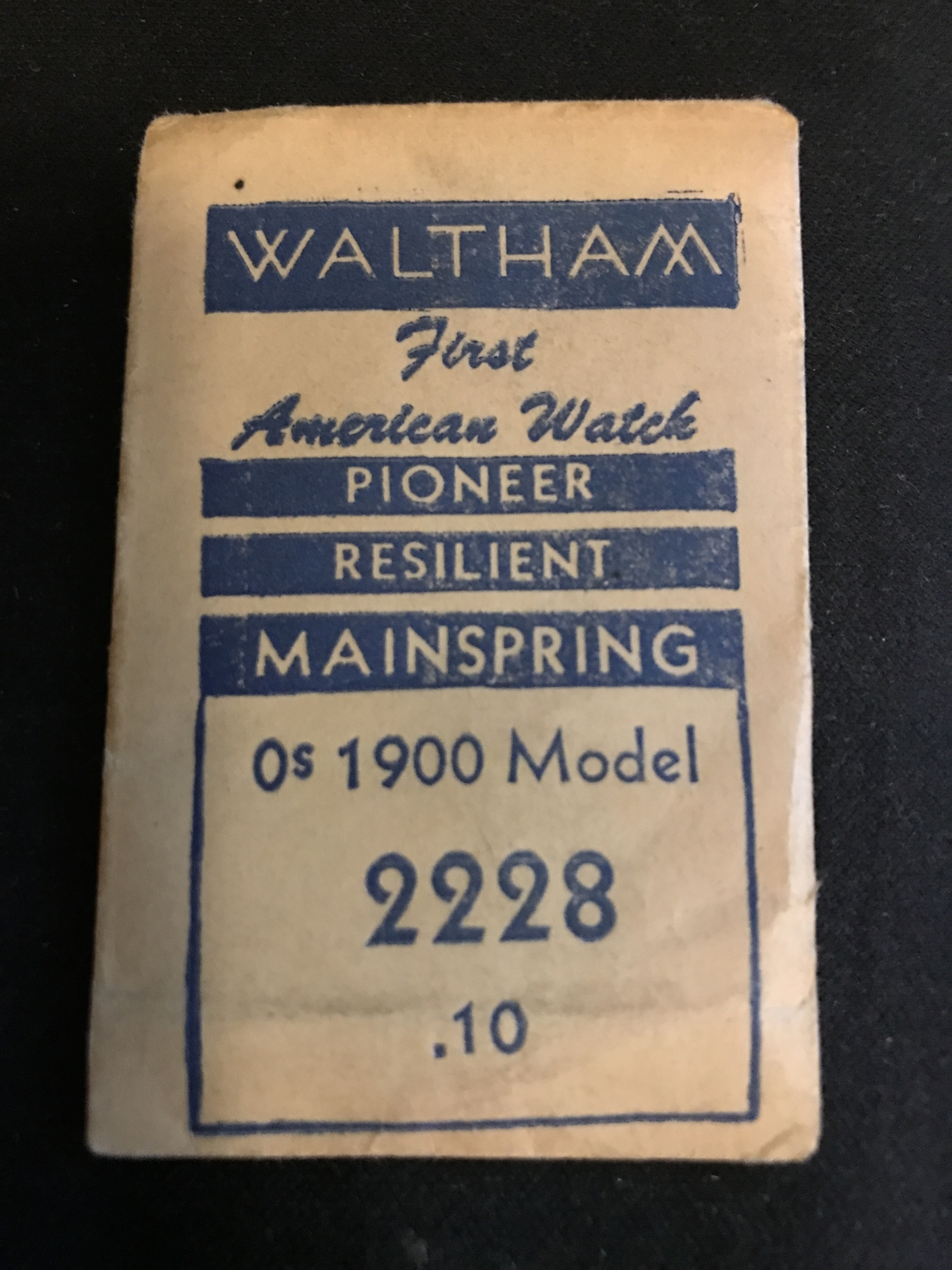 Waltham Factory Mainspring for 0s & 3/0s No. 2228 – Steel