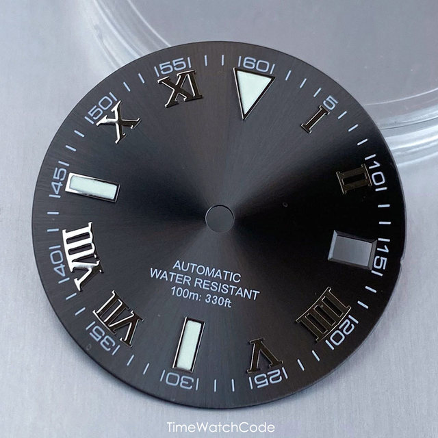 29mm Roman Numerals NH35 Watch Dial Face for NH36 NH38 4R35/36 Sunburst MOD Dial