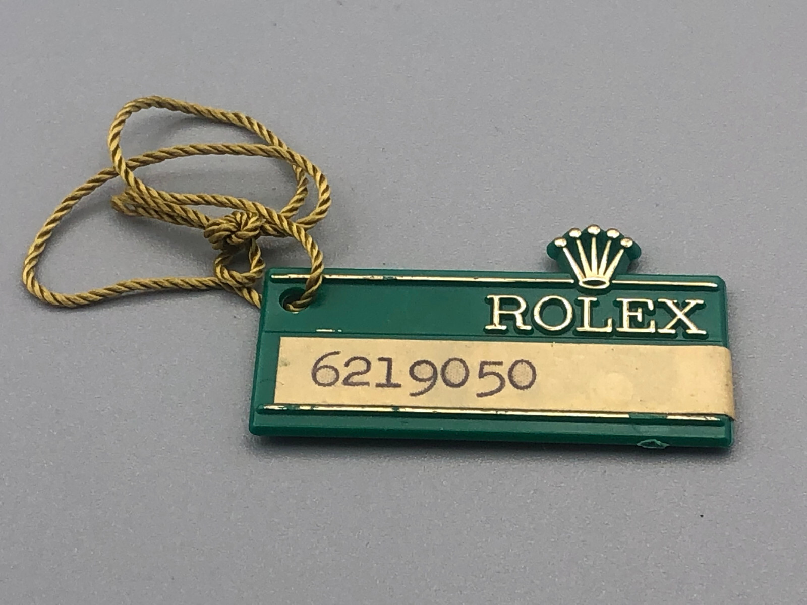 VINTAGE 70s 80s GENUINE BIG CROWN ROLEX DAY-DATE WATCH GREEN HANG TAG