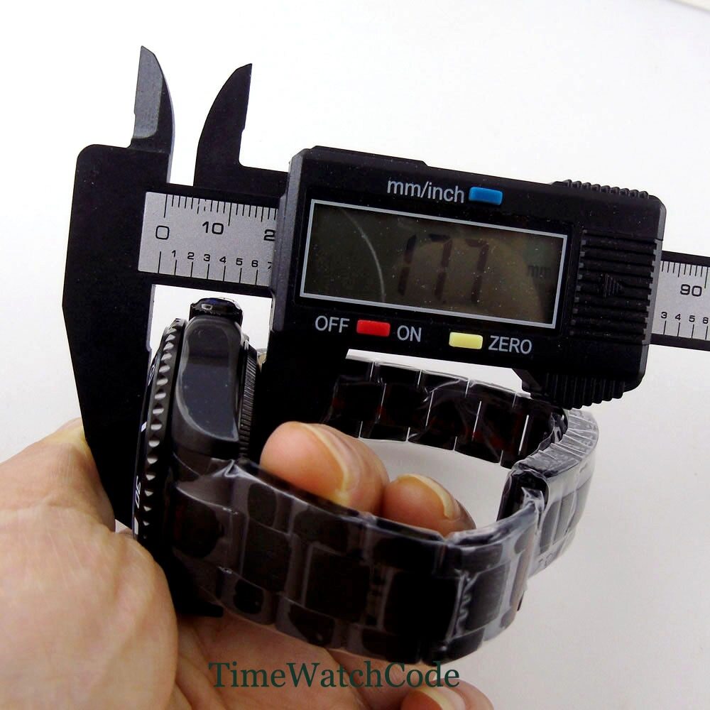 43mm PVD Black Watch Case Fit NH34 NH35 NH36 ETA2824 PT5000 Miyota8215 DG2813