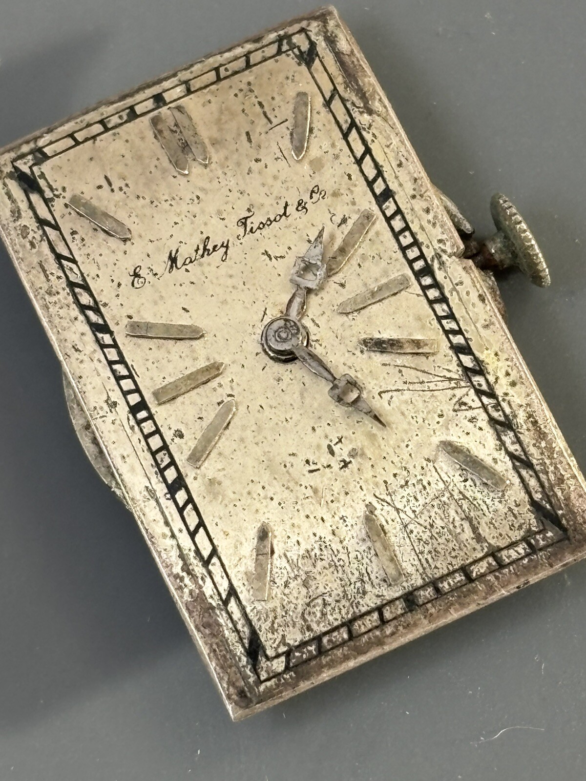 Vintage Mathey Tissot & Co. 15 Jewel Tank Movement – Parts