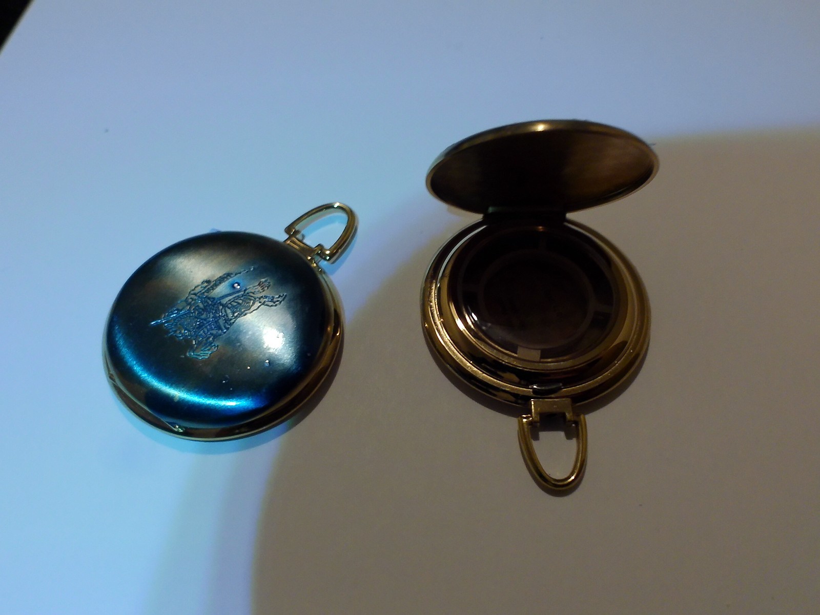 NOS Genuine BURBERRY POCKET WATCH CASE , MODEL 371200, GOLD PLATED