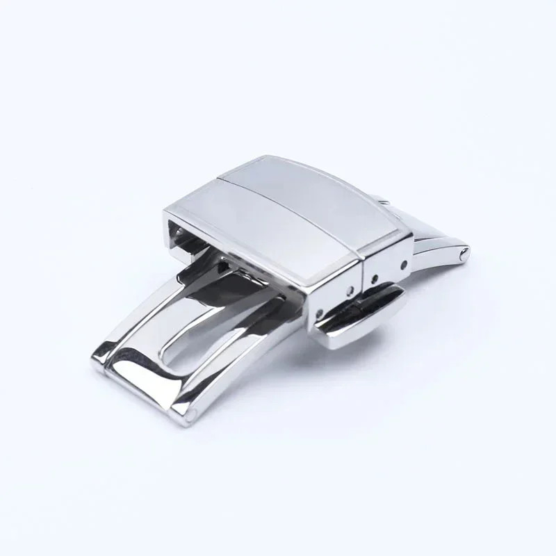 16mm 18mm Steel Folding Buckle Clasp For Patek Philippe Rubber Watch Strap