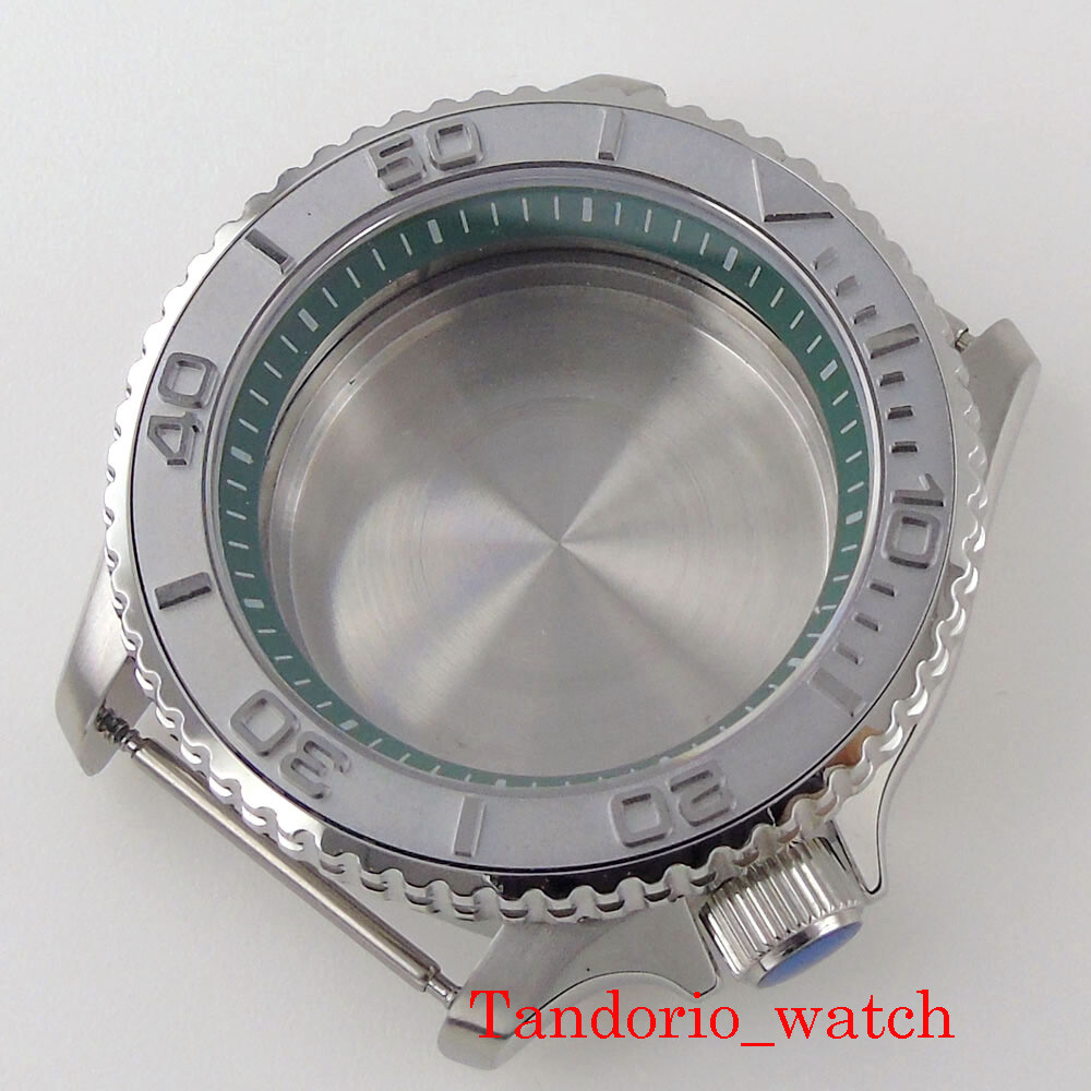 41mm Watch Case Parts Sapphire Glass Steel Insert Fit NH34A NH35A NH36 SKX007