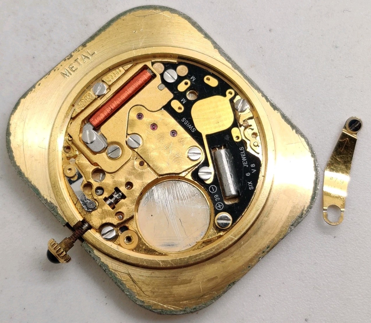 Concord nine/quartz ETA Cal. 959.001 Swiss quartz movement For Repair Diamond