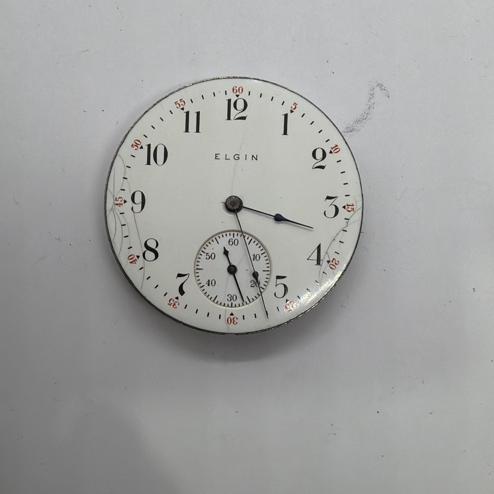 Elgin 16s Nickel 15J Antique Pocket Watch OF Movement Runs Some 510