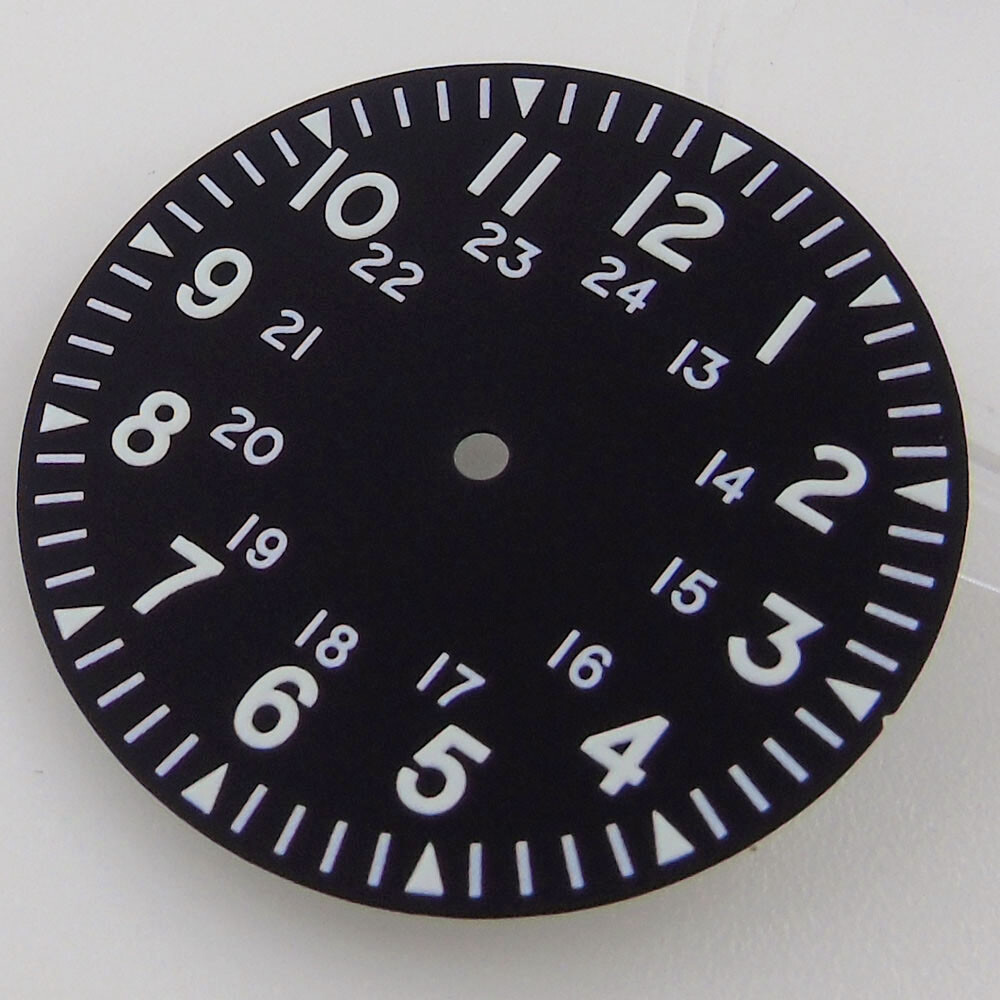 33.6mm Black Watch Dial+Hands Fit For NH35A/NH36A Miyota 8215 821A 8205 DG2813
