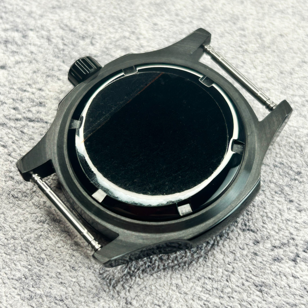 Black Brushed 40mm Watch Case And Strap PVD For Nh35 Nh36 Nh38 Movement Mod