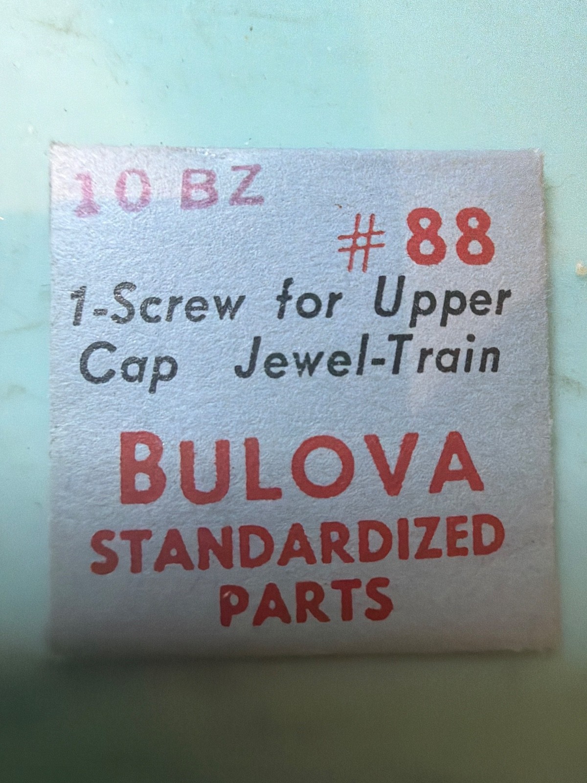 Bulova #88 – Upper Cap Jewel Screw – NOS – Various Calibers