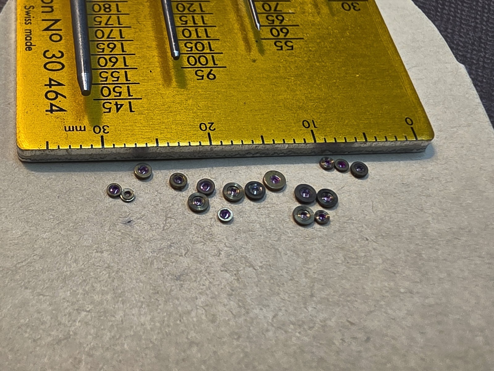 Lot Of 17 Elgin Bracelet Watch Balance Hole Jewels With A Mix Of Sizes