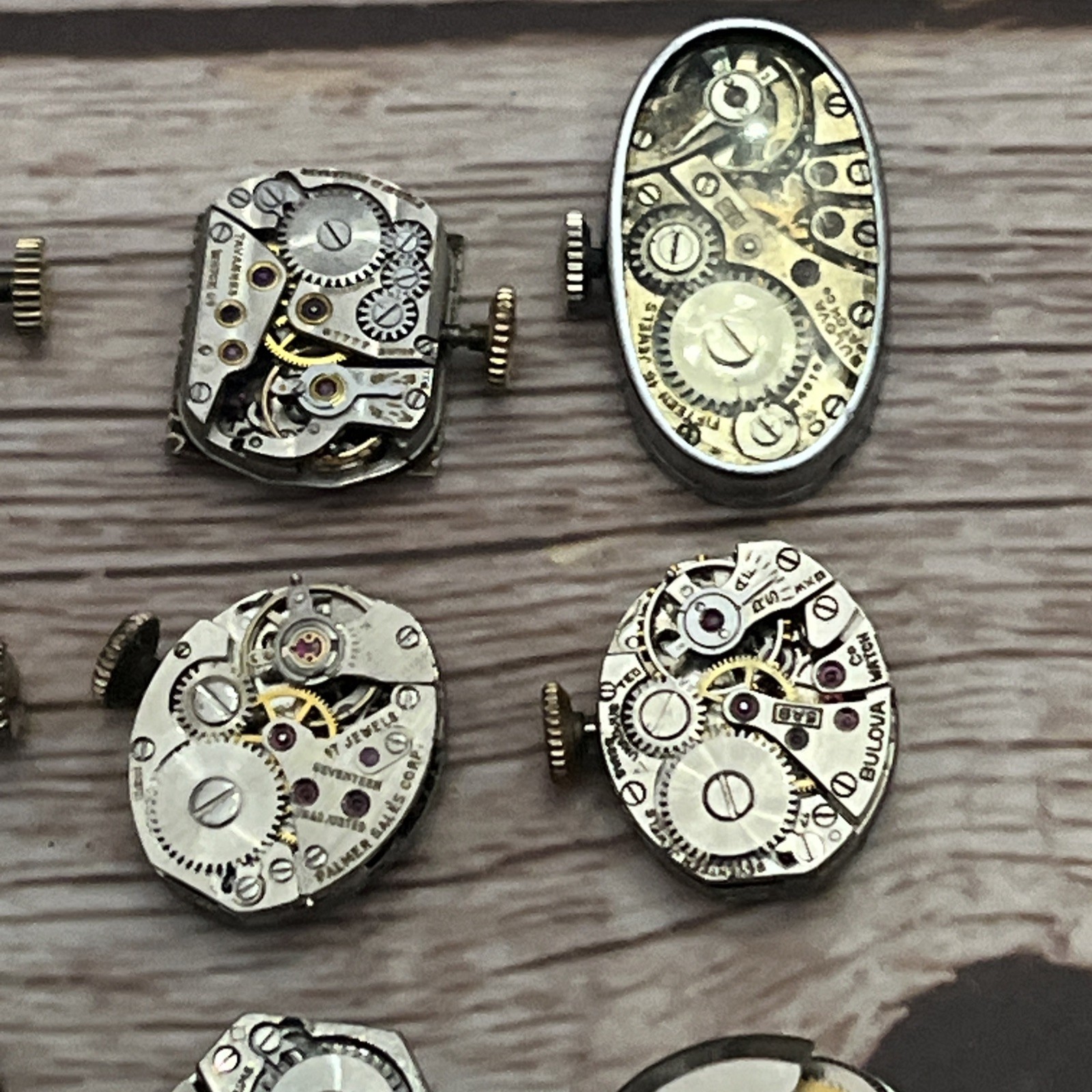 28x Lot Vintage Mechanical Watch Movements Watchmaker Bulova Elgin Gruen Benrus