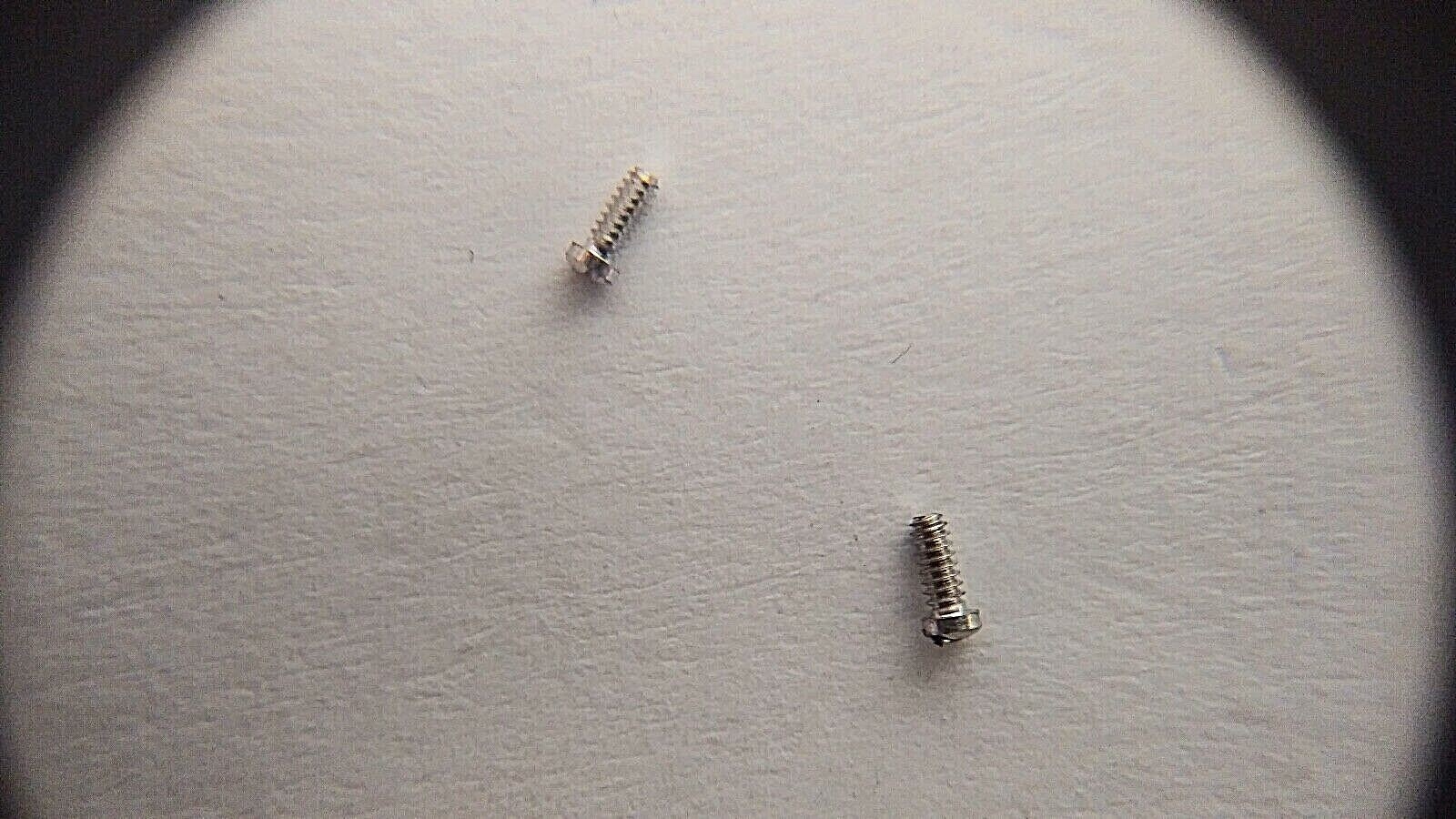 White Gold Screw for watch repair, 3.1mm total length, head 1.4mm diameter, shaf