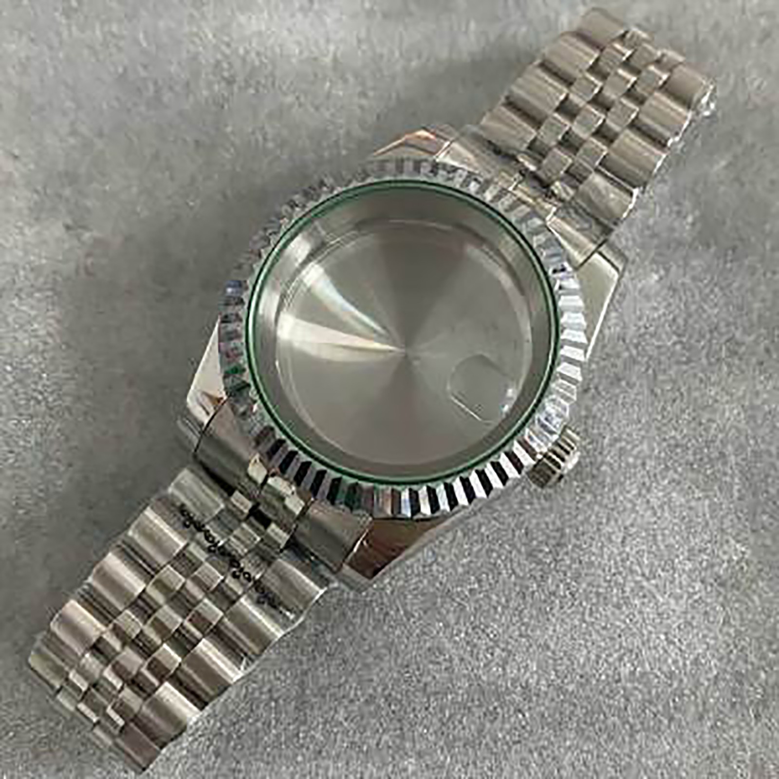 39MM Watch Case & 20MM Steel Strap Sapphire Glass for NH35/NH36 Watch Movement