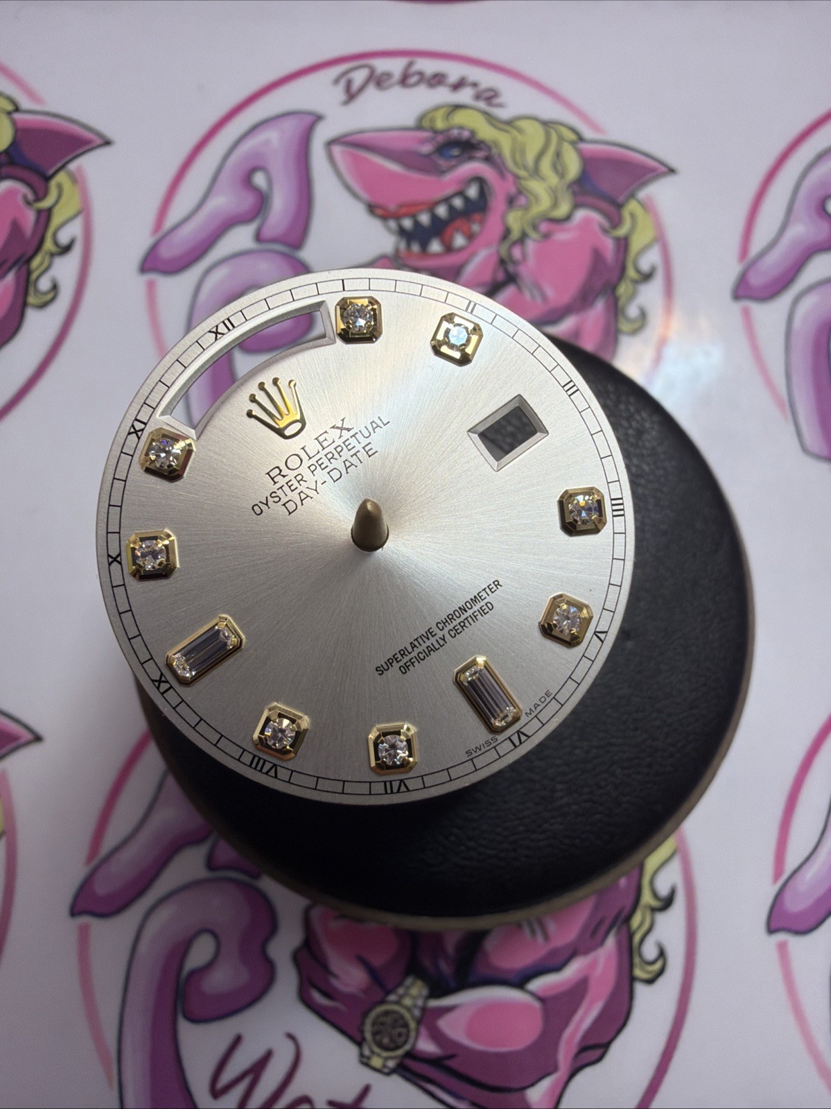 Rolex Day – date 118238 Silver Diamond Baguette Factory Genuine Day-date