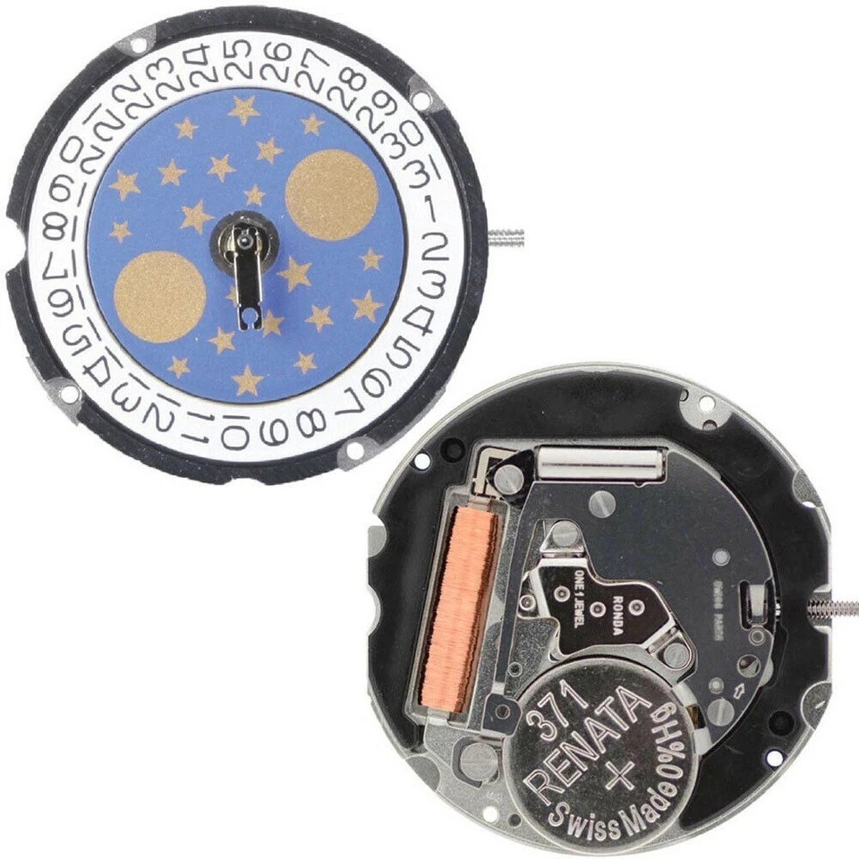 Ronda 708 Quartz Watch Movement Date At 3/6 Swiss Parts