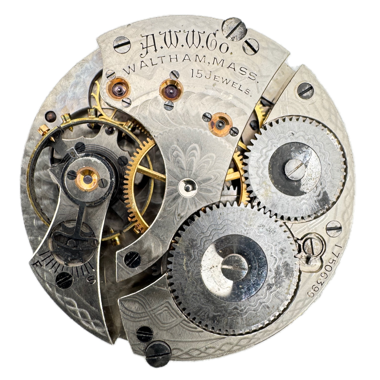Antique 16s 1908 Waltham 15j Mechanical Hunter Pocket Watch Movement 620 USA