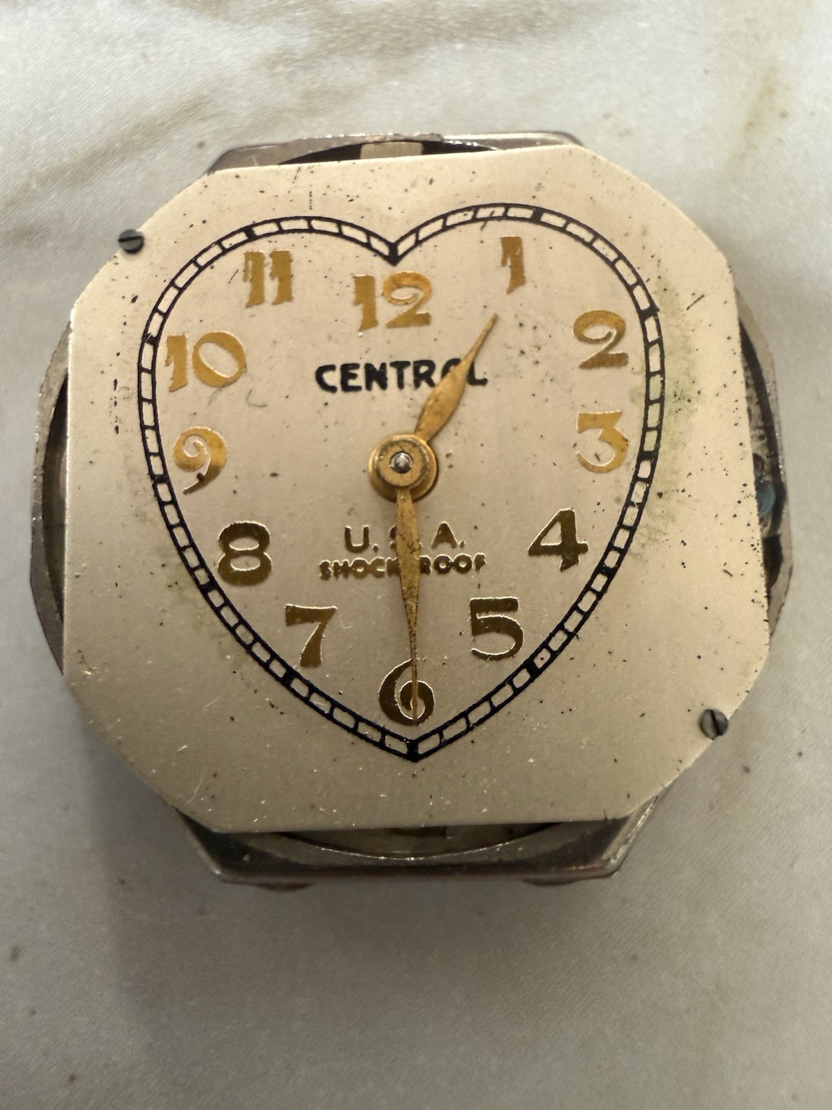 💖 Central U.S.A. Shockproof Heart Dial Watch Kelton Movement Parts