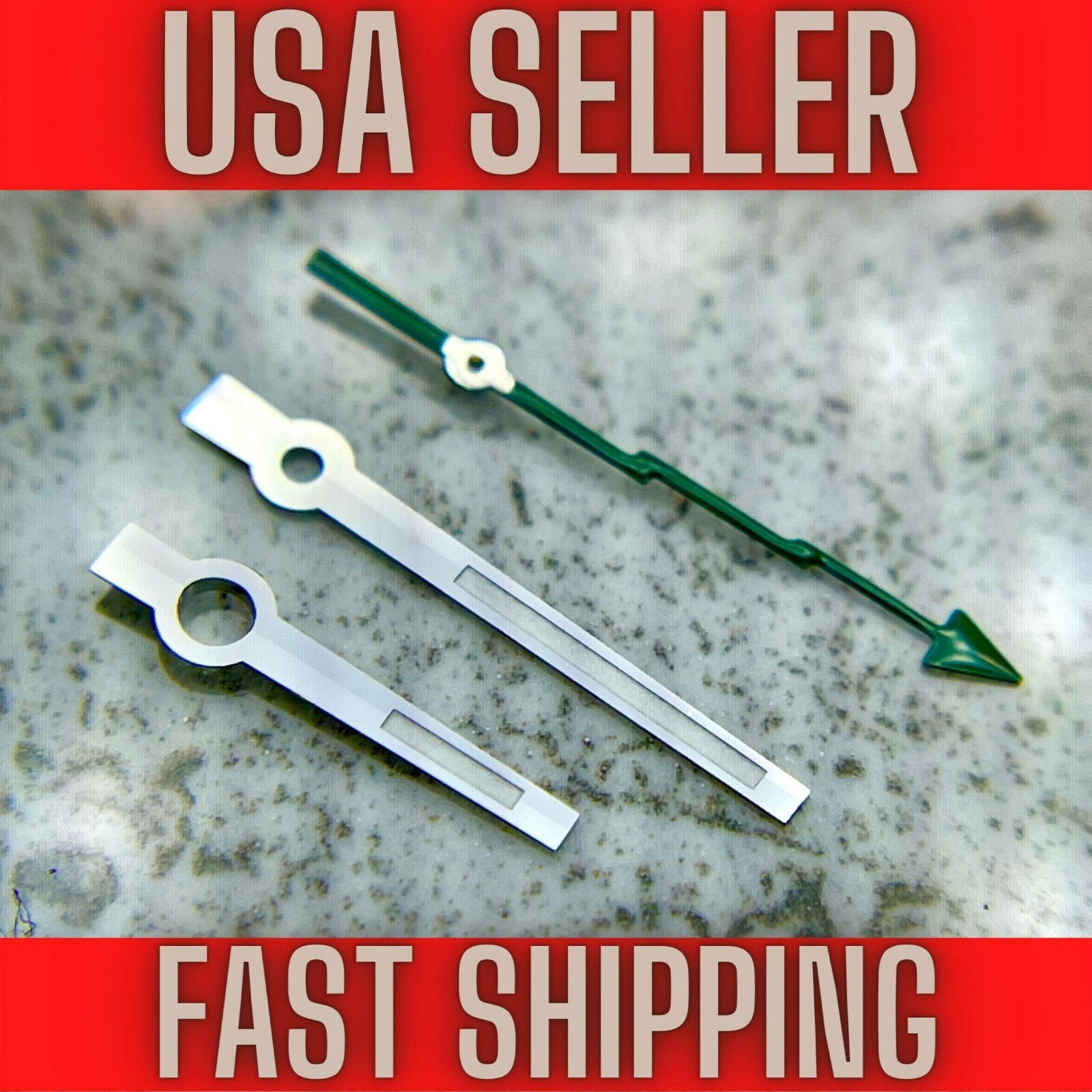 Silver “LIGHTNING” Hands Fits Seiko NH35,NH36,7s26,7s36 SKX007. Green luminous