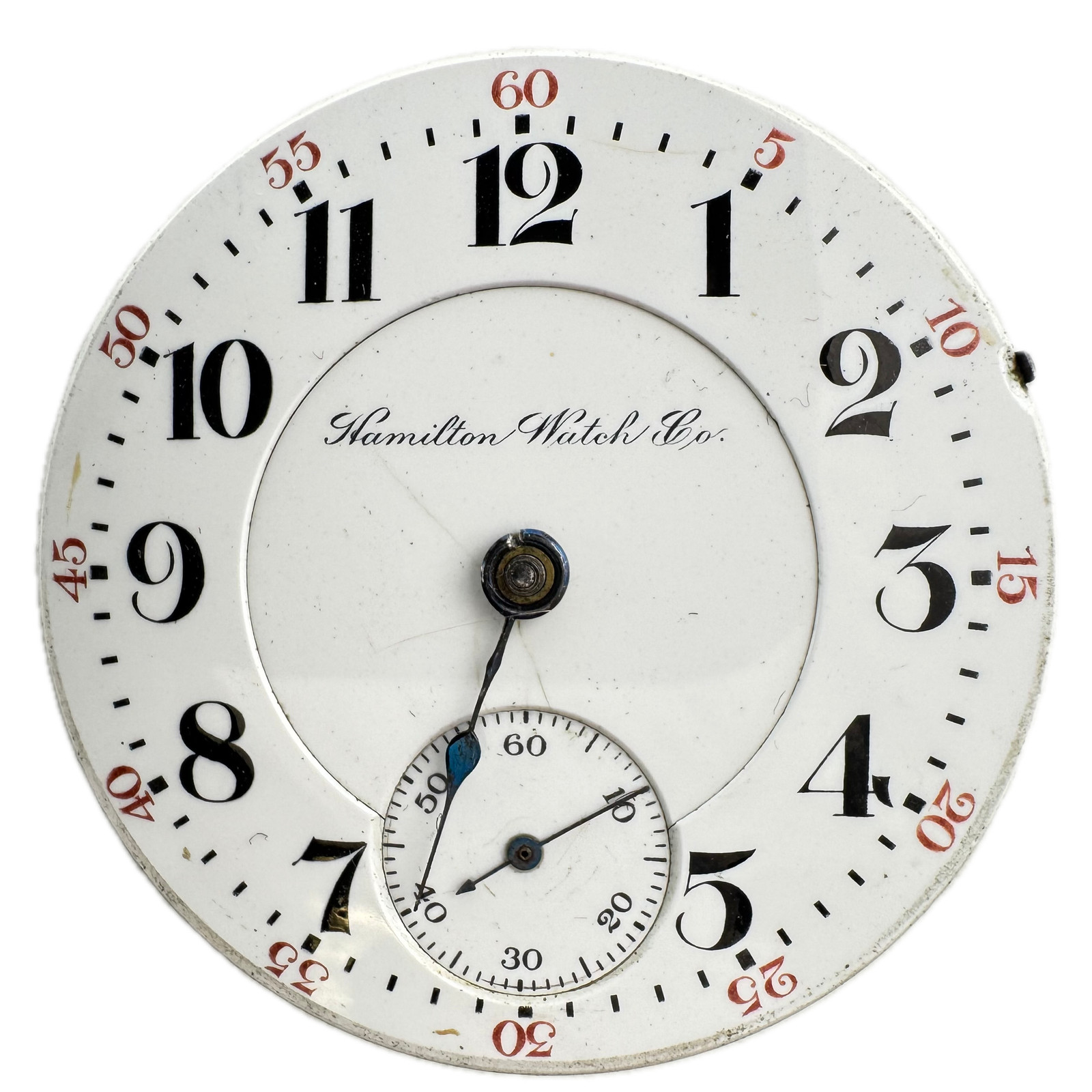 Antique 18s 1905 Hamilton Damaskeened Railroad Pocket Watch Movement 940 USA 21J