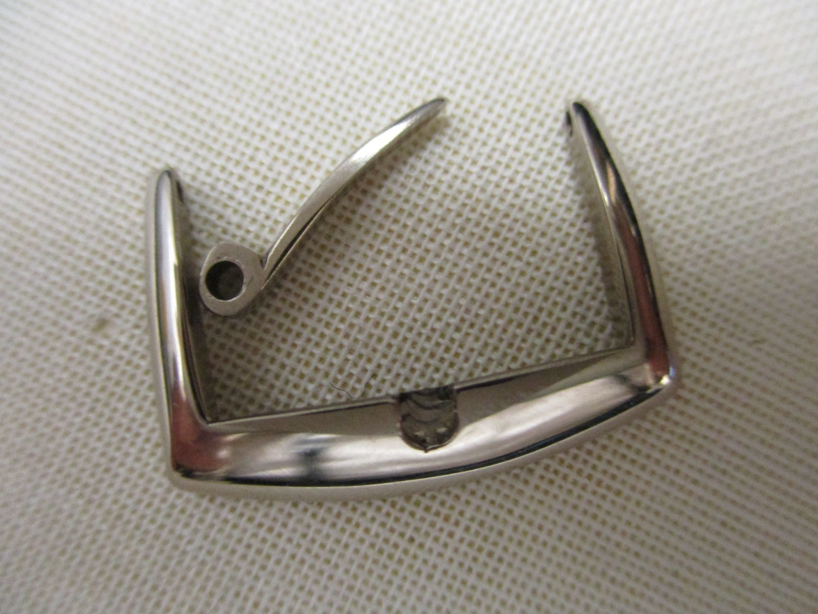 Rare Polished 18k 750 White Gold Buckle for 16mm Watch Strap Buckle-End Straps