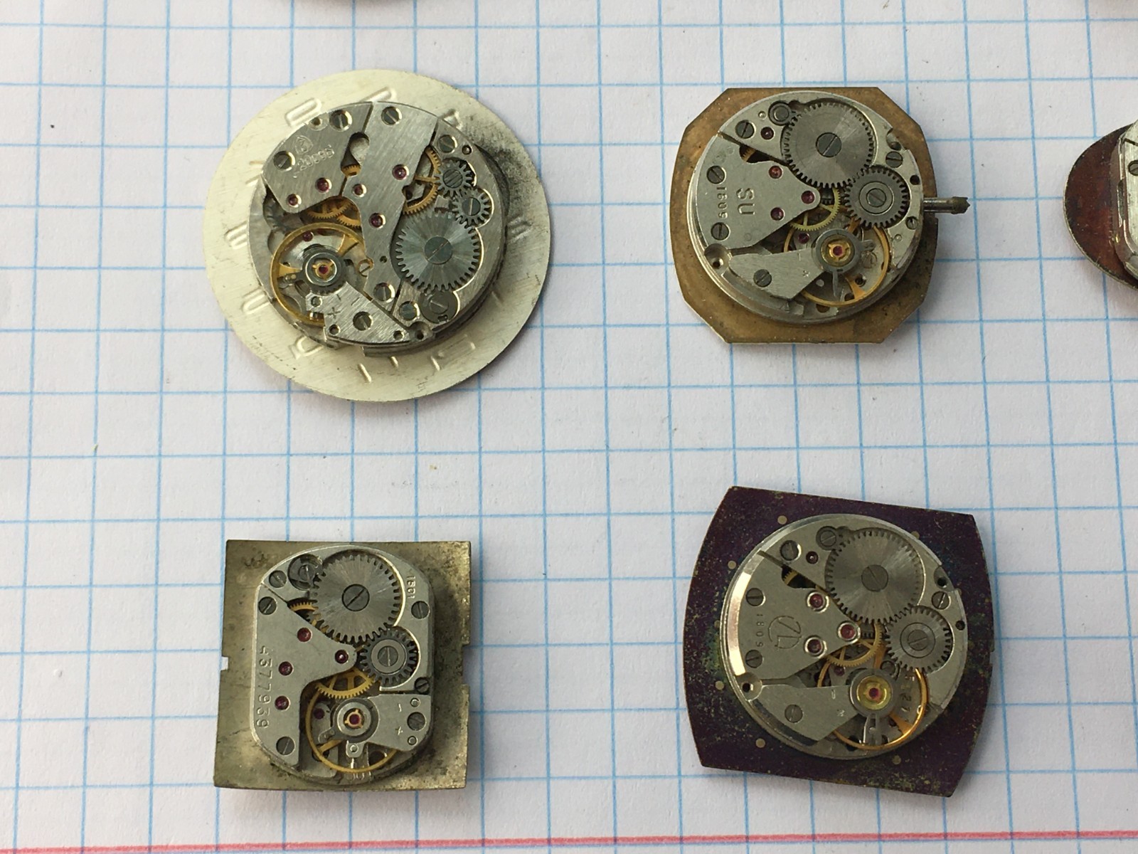 MOVEMENTS (20pcs) FOR Women’s WRIST WATCH Luch Zarya Slava USSR for parts