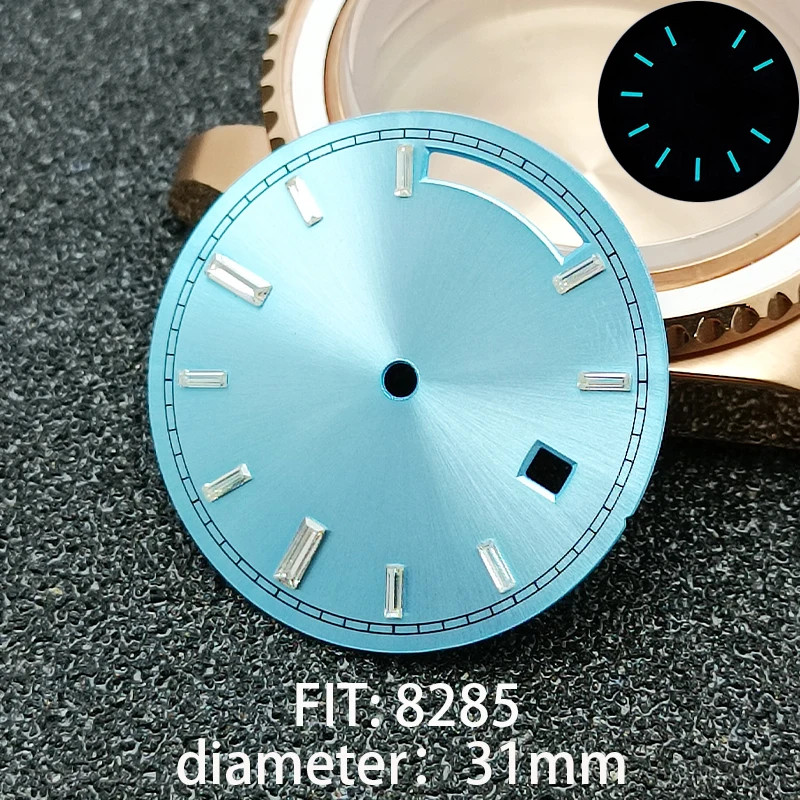 31MM DIAMETER SINGLE DATE STERILE WATCH DIAL MODIFIED DIAL for 8285 MOVEMENT ACC