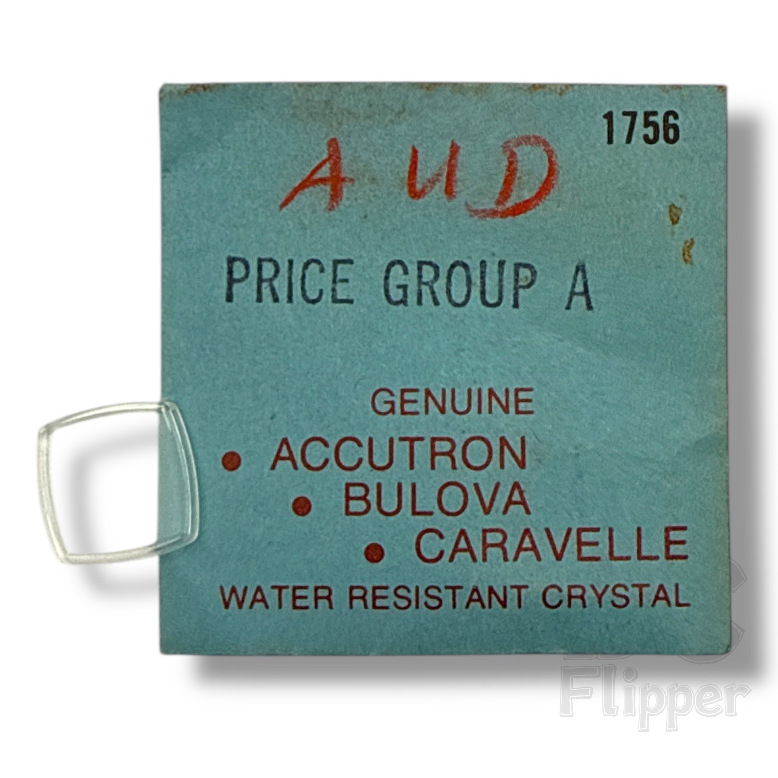 Bulova 1000.11 Watch Crystal 1756F Fancy Square 12.1 x 12.1mm Case# 3725 NOS
