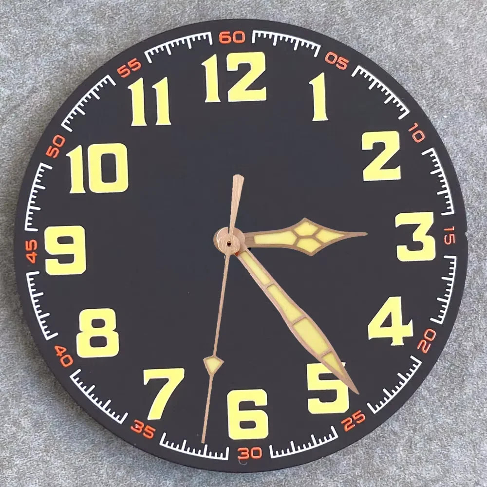 Tandorio 40.5mm Matte Watch Dial Replacement Parts Fit NH35 NH36 ETA2824 PT5000
