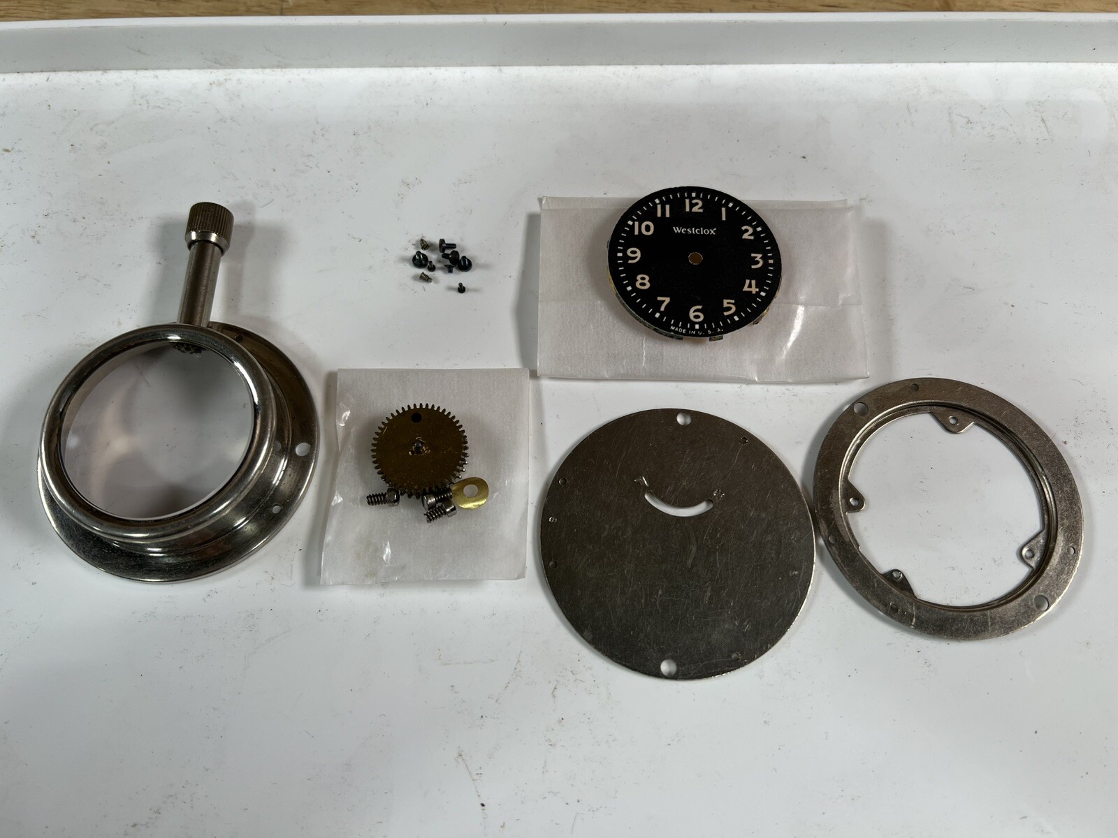 Vintage Watchmakers Estate Fresh Lot Of Pocket Watch Parts/Repair