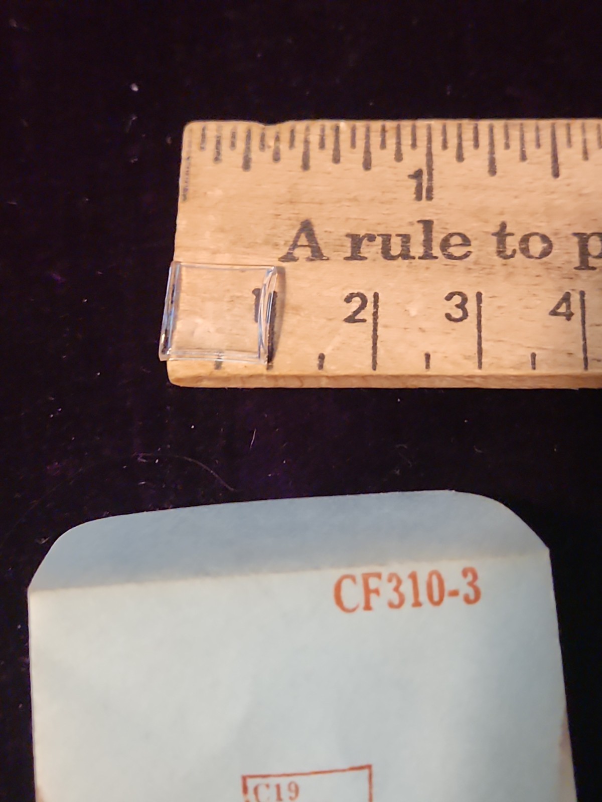 Germanow-Simon Mach (GS) CF310-3 Watch Crystal 10.4×10.3 NOS Part Flexo Elgin