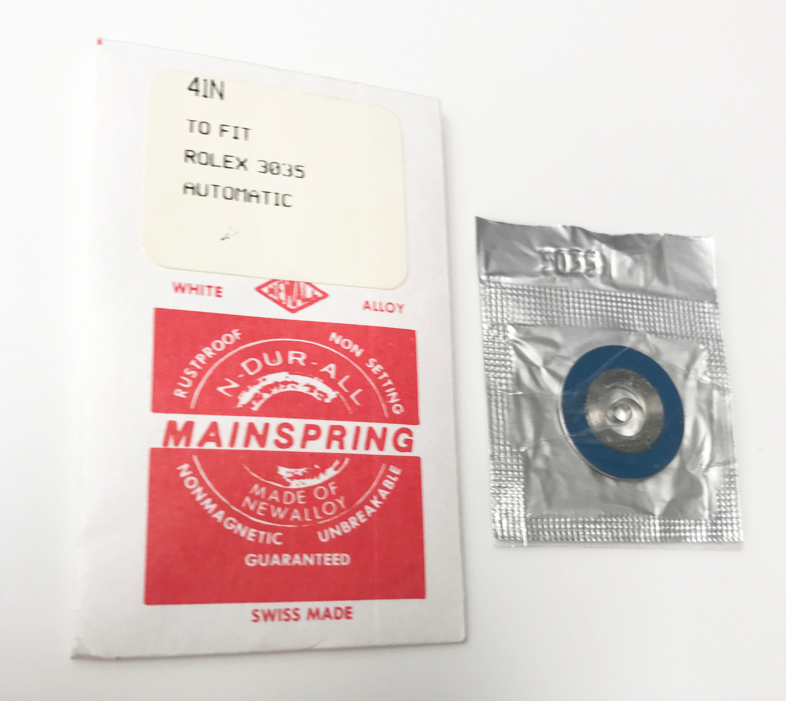 N-DUR-ALL 41N Mainspring to Fit Rolex 3035 Automatic Rustproof Swiss Mainspring