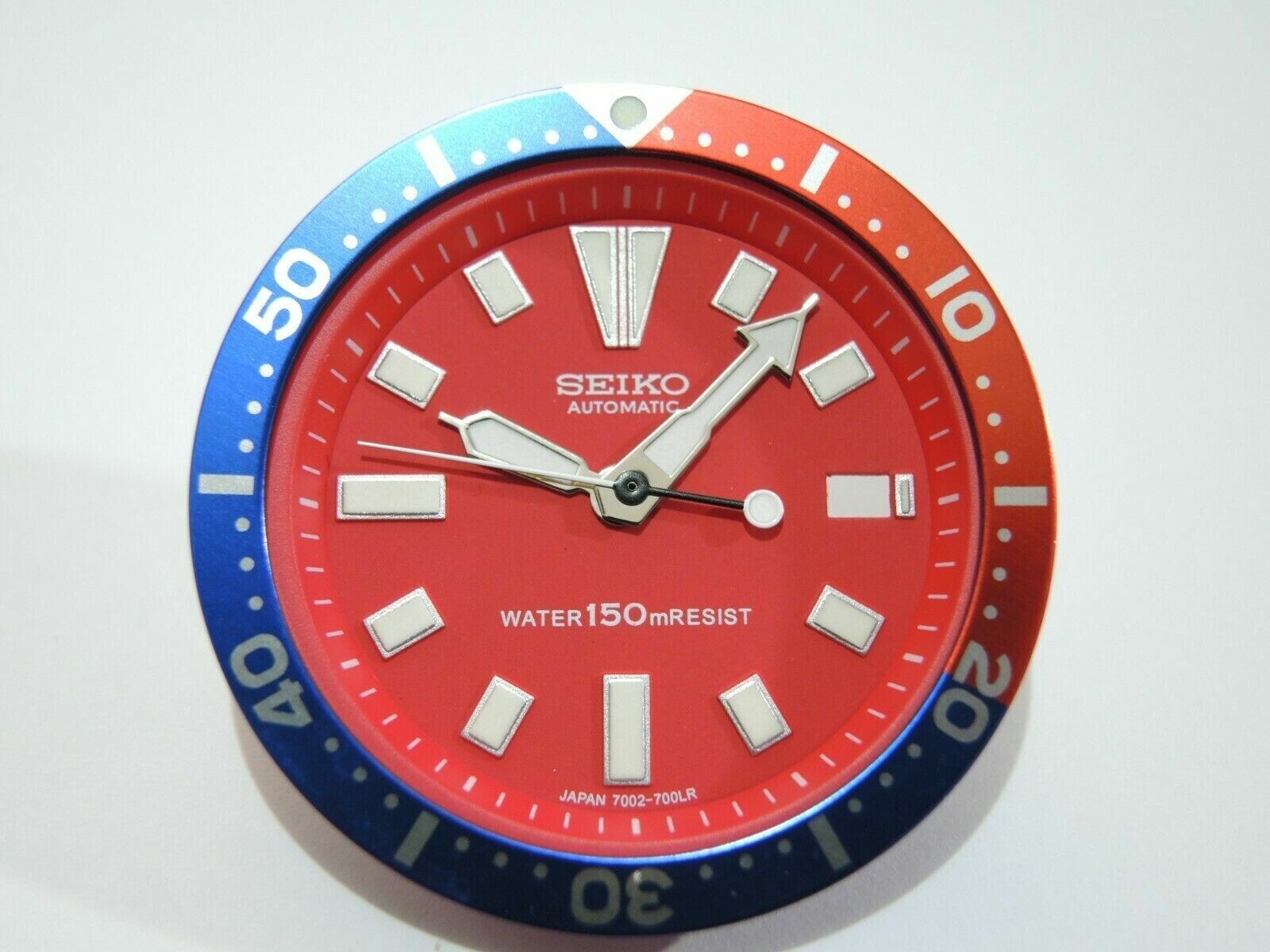 NEW RED DIAL,HANDS,MINUTE TRACK & PEPSI INSERT LARGE DIVERS 7002-7001 /700J