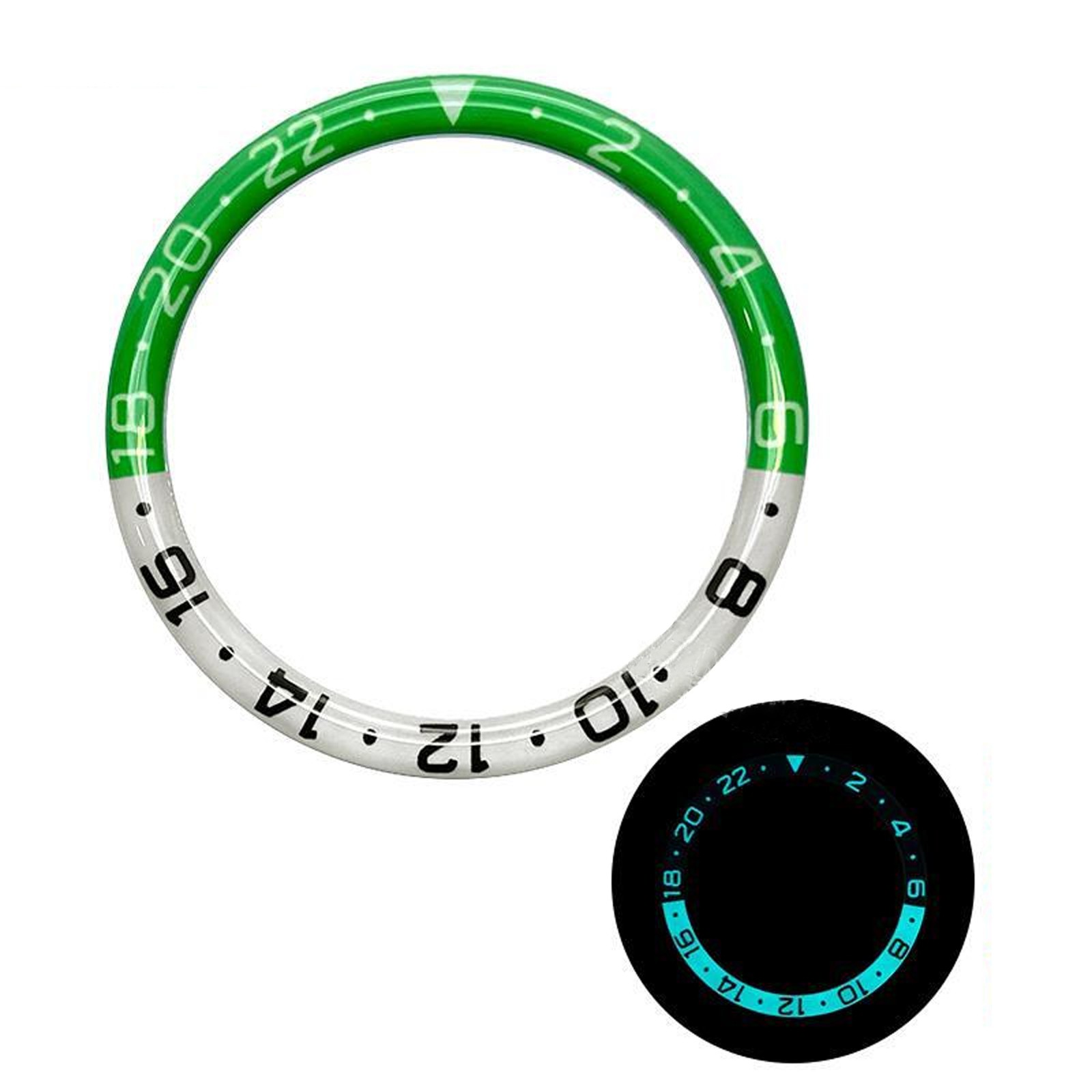 For SUB SKX007 SKX011 Blue Luminous Watch Bezel Insert Ring Outer Diameter 38MM