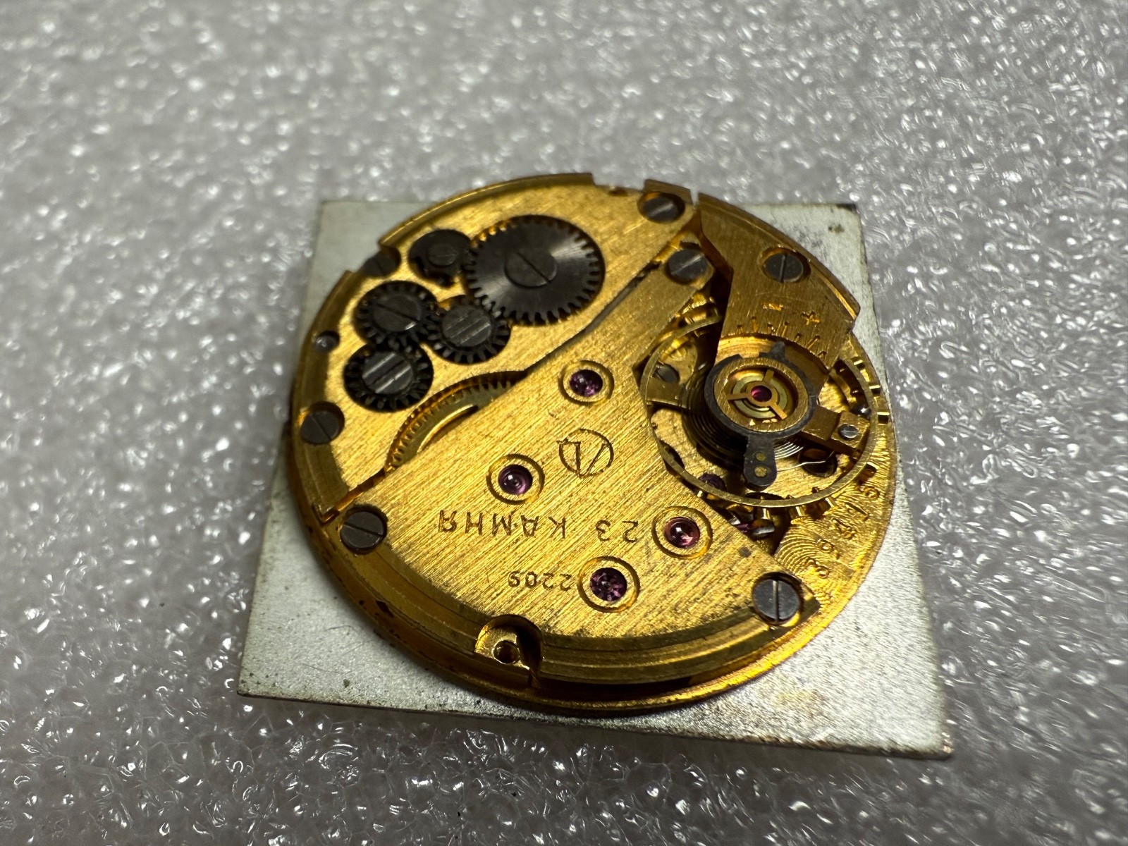 USSR LUCH movement 2209 caliber Gold Plated watch mechanism. FOR PARTS .