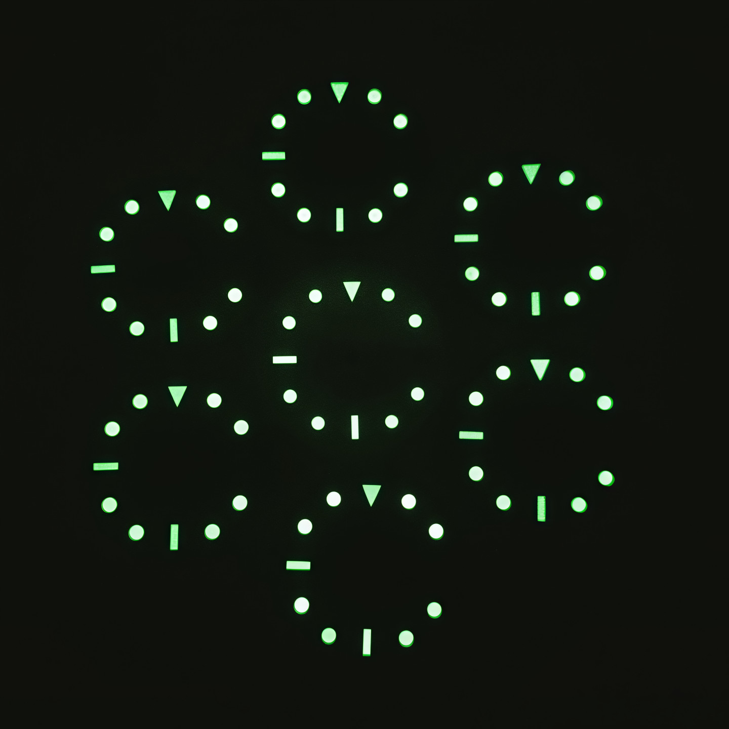 28.5mm Sun Pattern Watch Dial Green Luminous For Nh35 Nh36 Movement Watch Parts
