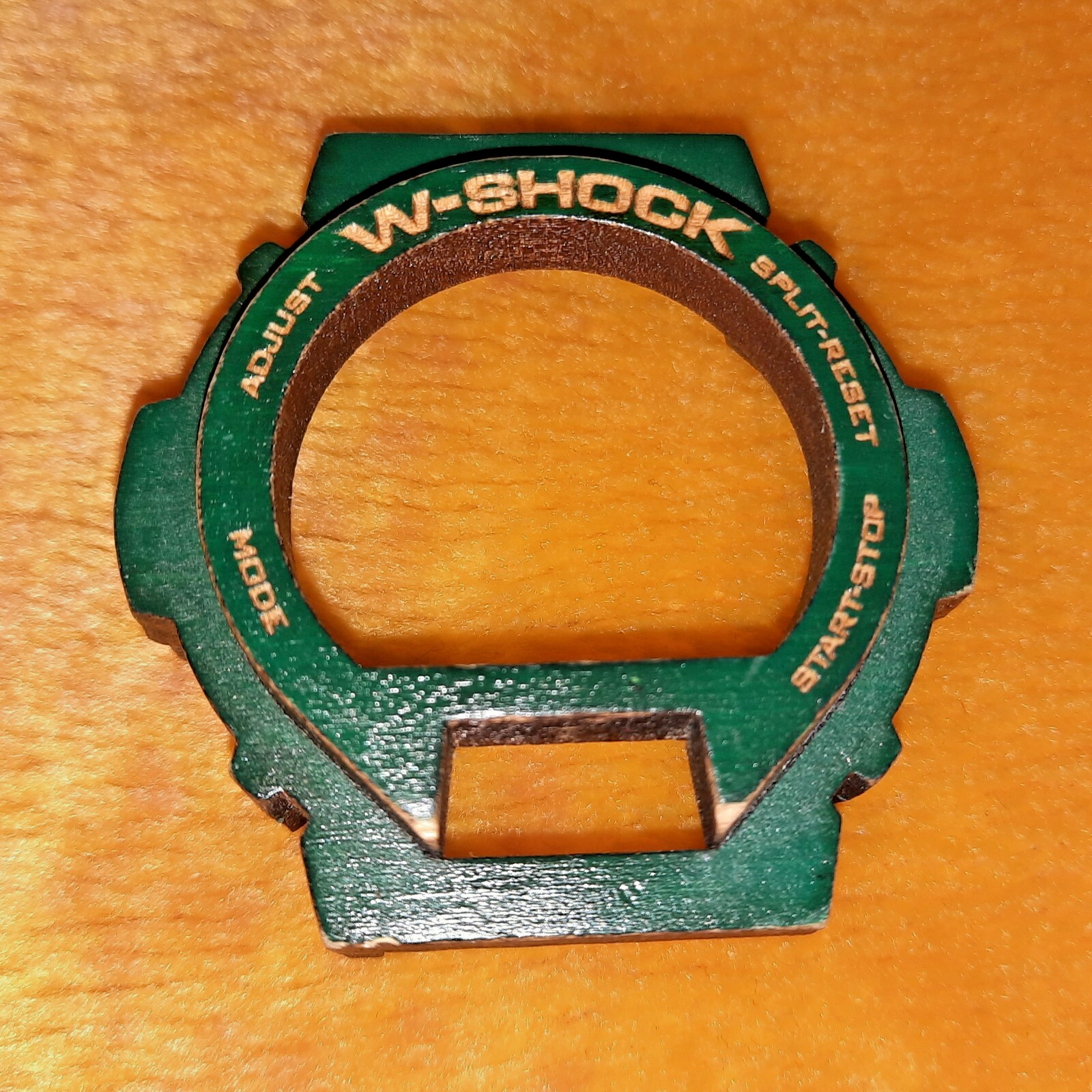 Casio G-Shock~Wood W-Shock DW-6900 Bezel~Forest Green/Brown~Very Rare