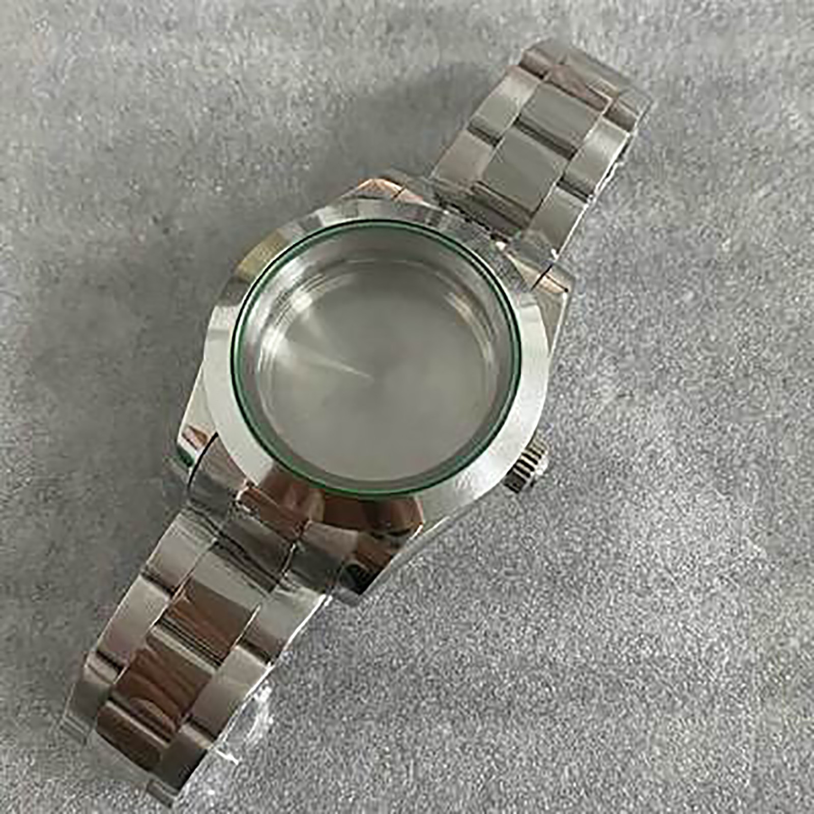 39MM Watch Case & 20MM Steel Strap Sapphire Glass for NH35/NH36 Watch Movement