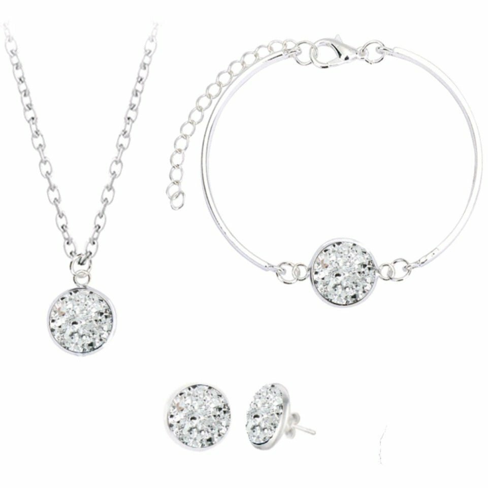 *Your Choice of 9 Colors!* Druzy 3-Piece Jewelry Set
