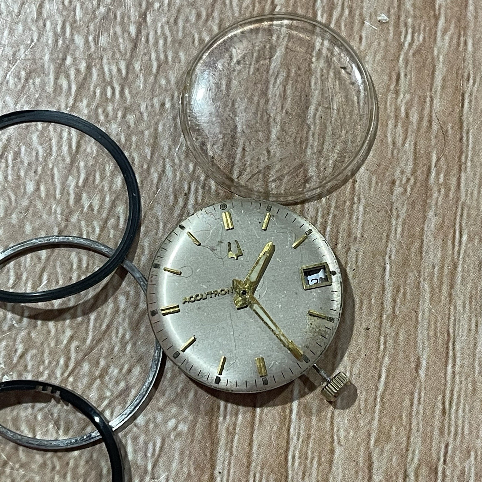 Rare Bulova Accutron 2169/3 Movement & Dial