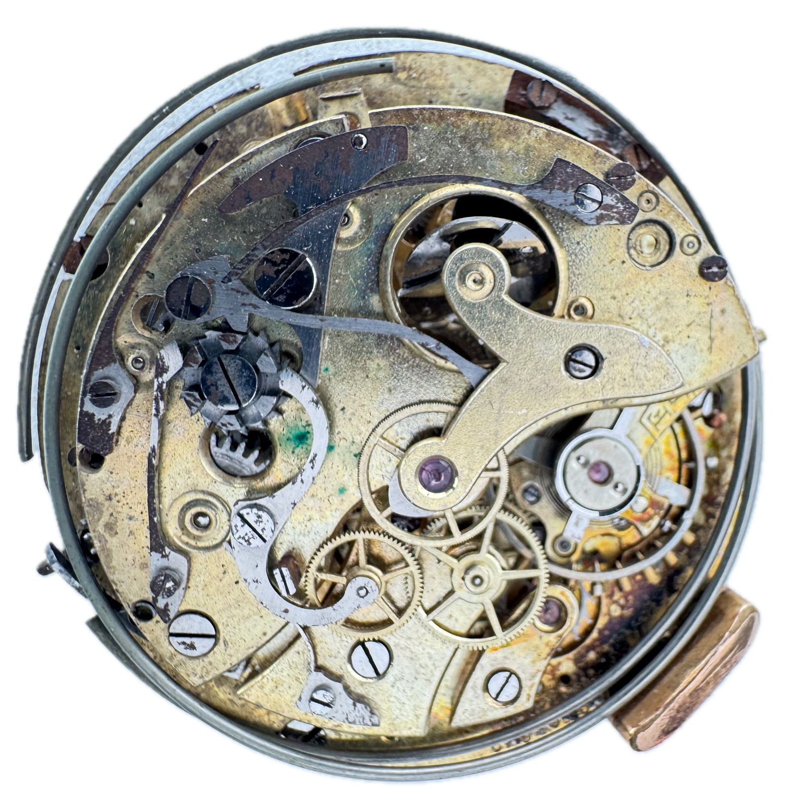 Antique Unbranded Repeater Chronograph Mechanical Pocket Watch Movement Swiss